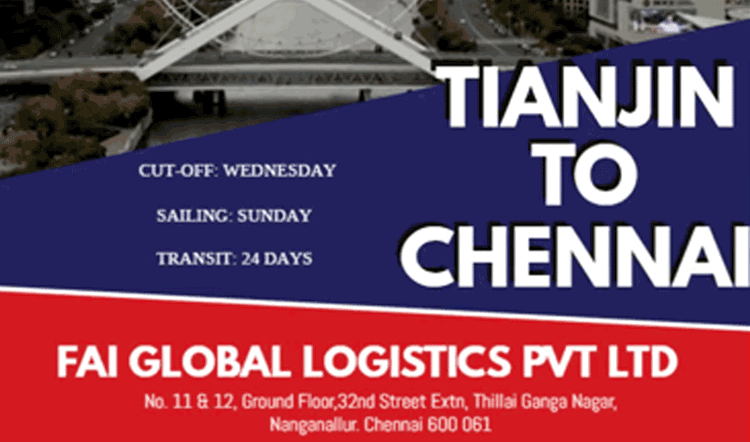 Tianjin to Chennai