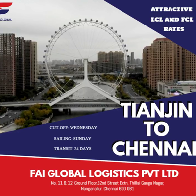 Tianjin to Chennai